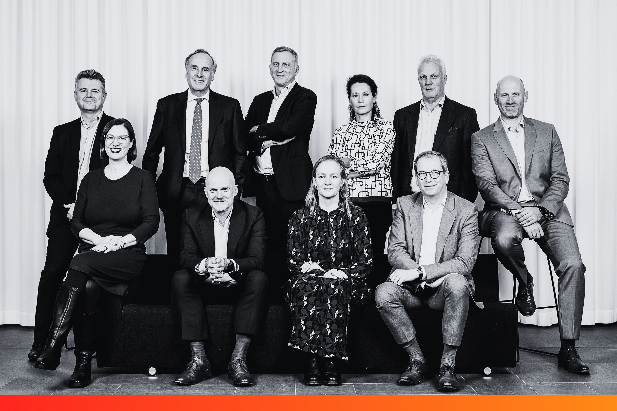Board of directors Mediahuis group - Missing on picture: Jan Suykens & Phillippe Vlerick